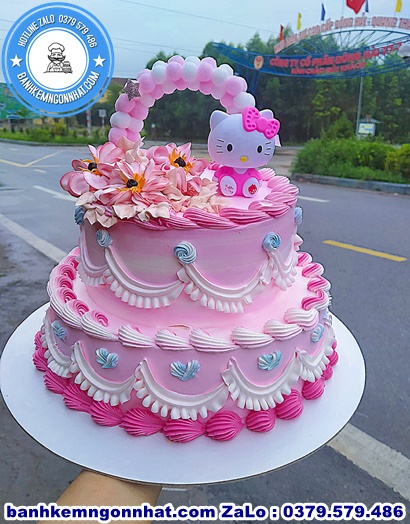 bánh kem mèo kitty đẹp