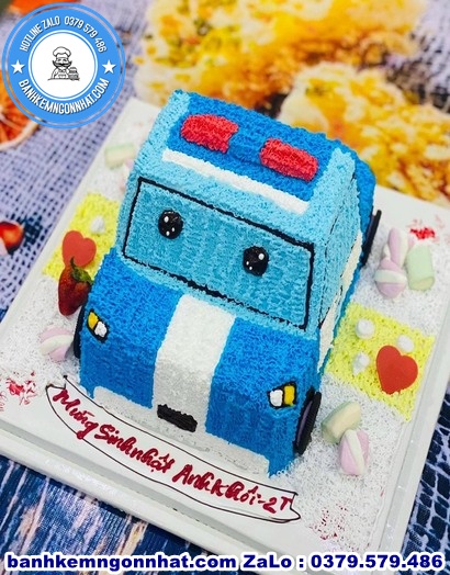 bánh sinh nhật xe cảnh sát
