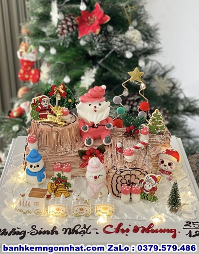mẫu bánh kem khúc gỗ