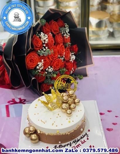 combo bánh và hoa ở TP Dĩ An Bình Dương
